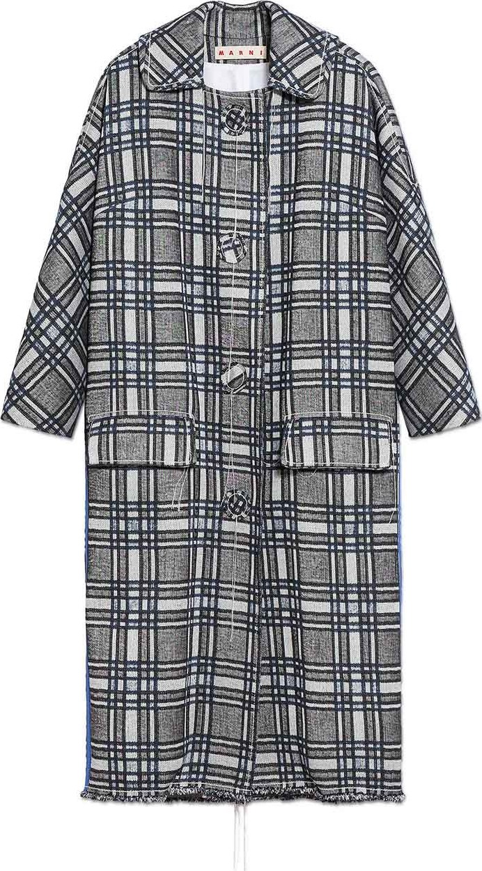Marni lightweight macro tweed coat