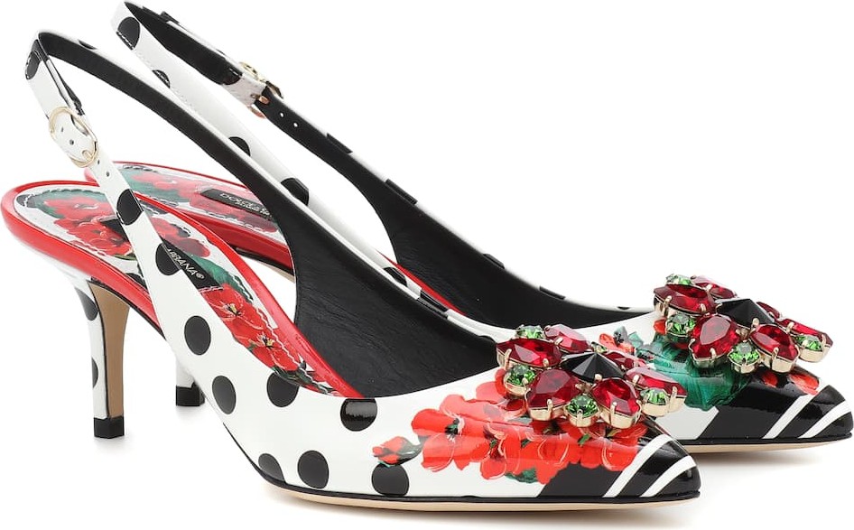 Dolce & Gabbana Bellucci patent leather slingback pumps