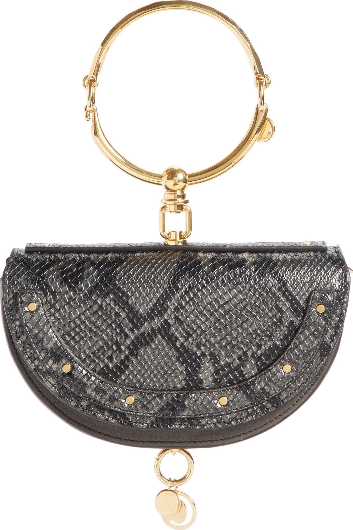 Chloe Nile Bracelet Snake Embossed Leather Minaudière