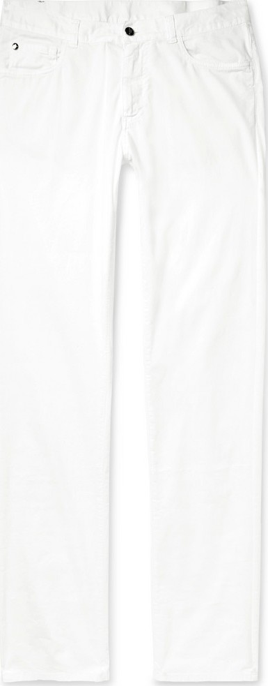 Canali Cotton-Blend Twill Trousers