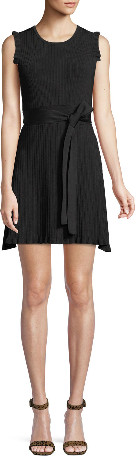 Parker Renata Ribbed Crewneck Short Dress