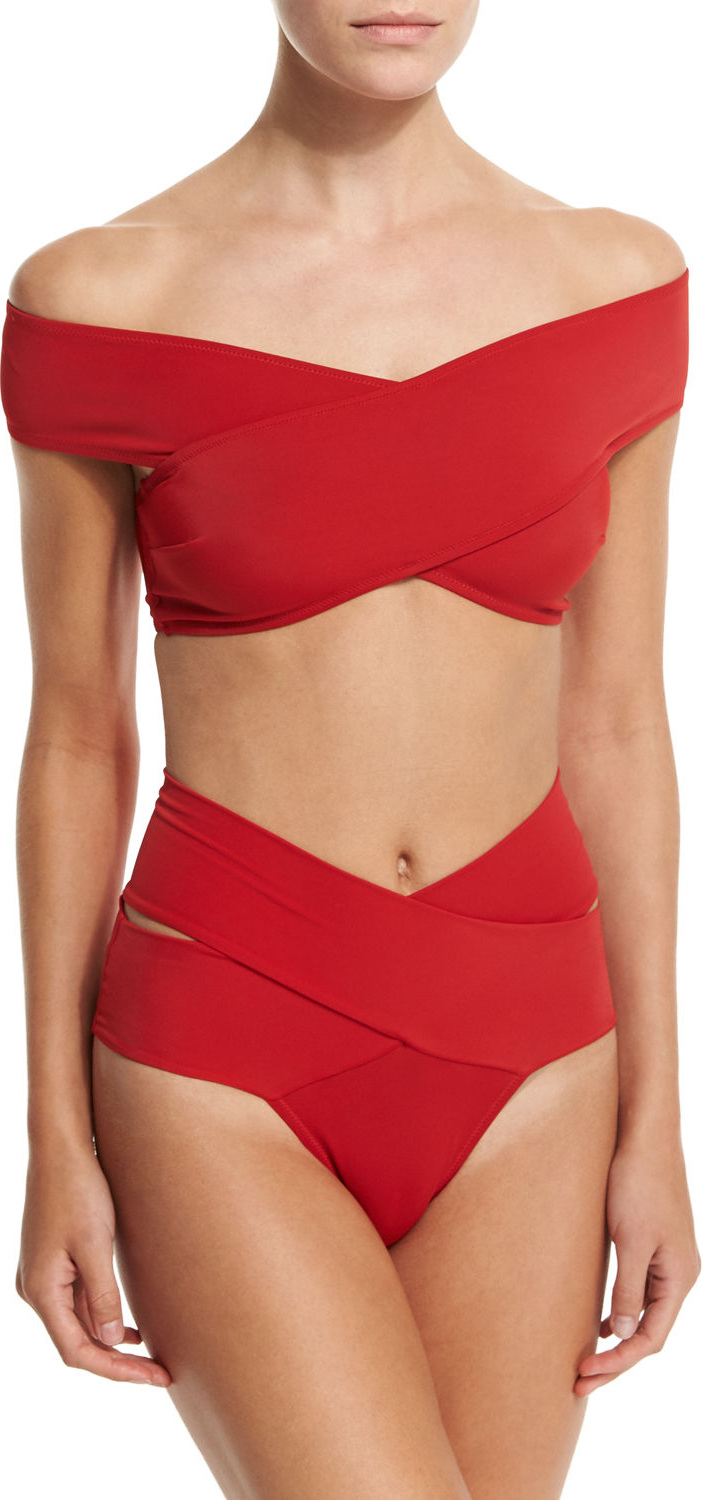 OYE Swimwear Lucette Off-The-Shoulder Two-Piece Swimsuit