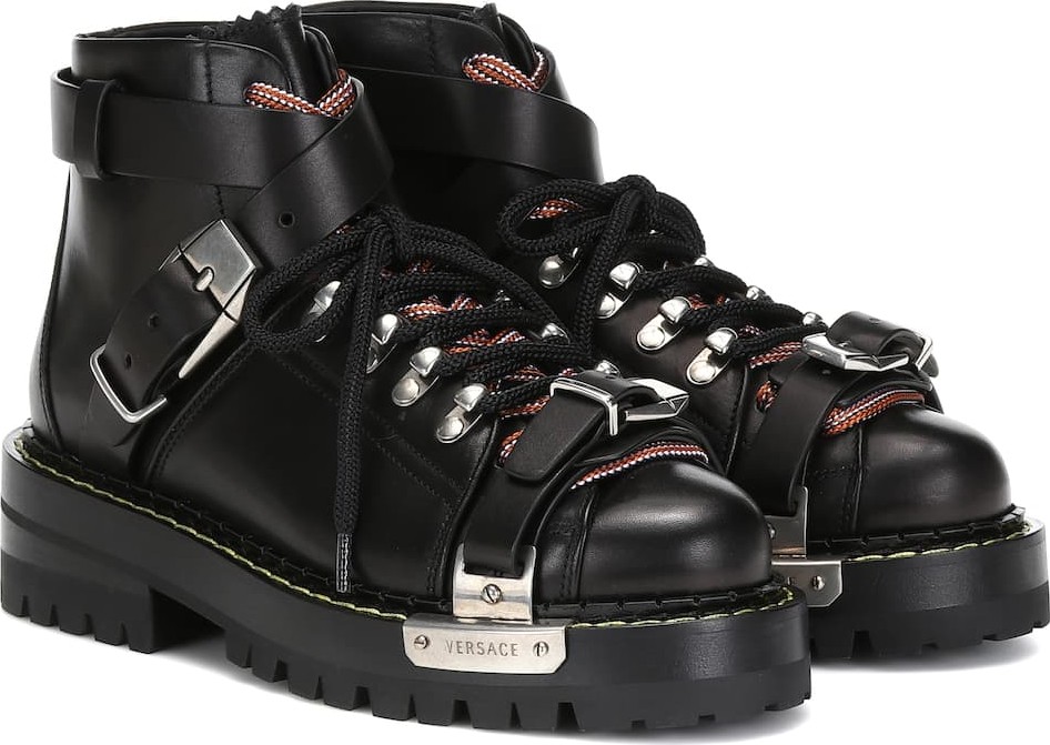 Versace Leather ankle boots