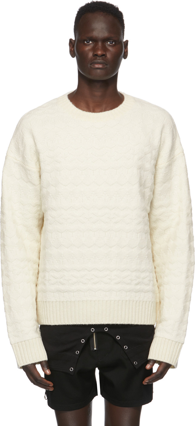Takahiromiyashita The Soloist - White Wool Fair Isle Sweater