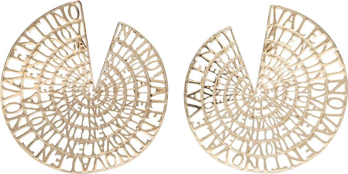 Valentino Logo-embellished circle earrings