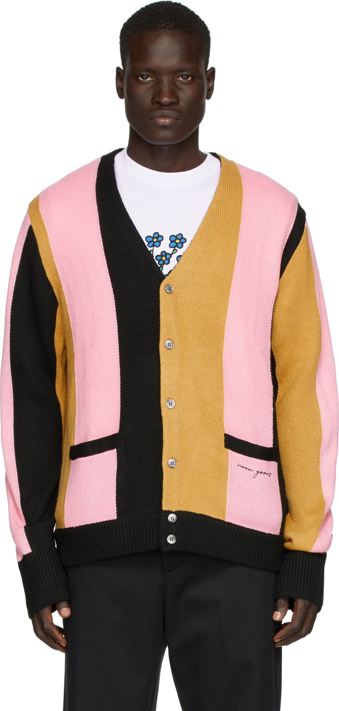 Noon Goons Black & Pink Striped 'The Droogs' Cardigan