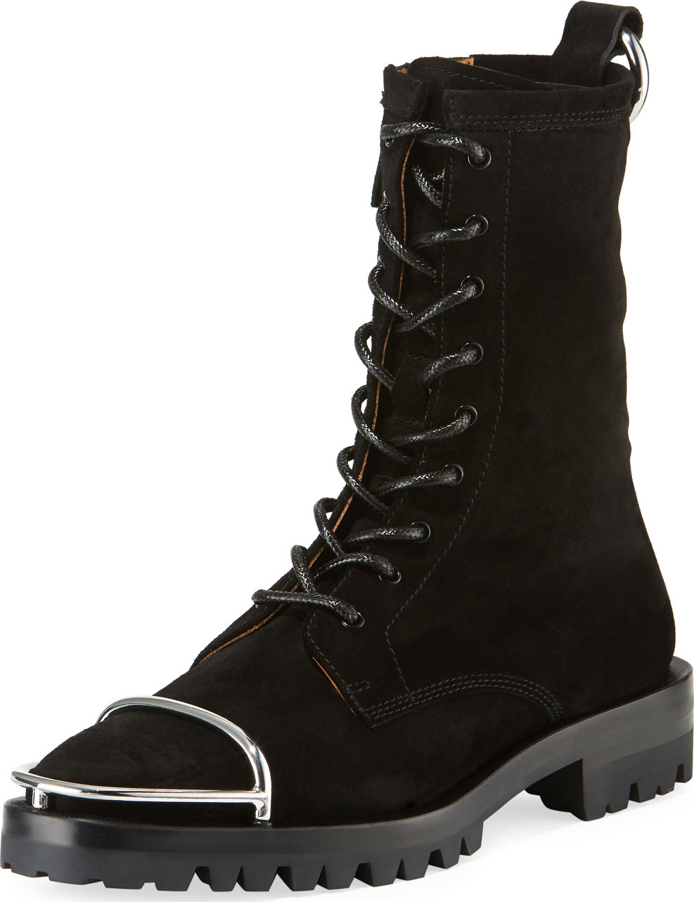 Alexander Wang Kennah Suede Lace-Up Boots