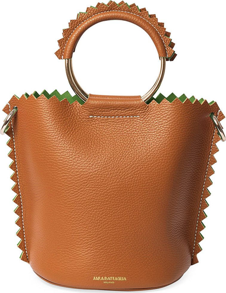Sara Battaglia Helen Leather Bucket Bag