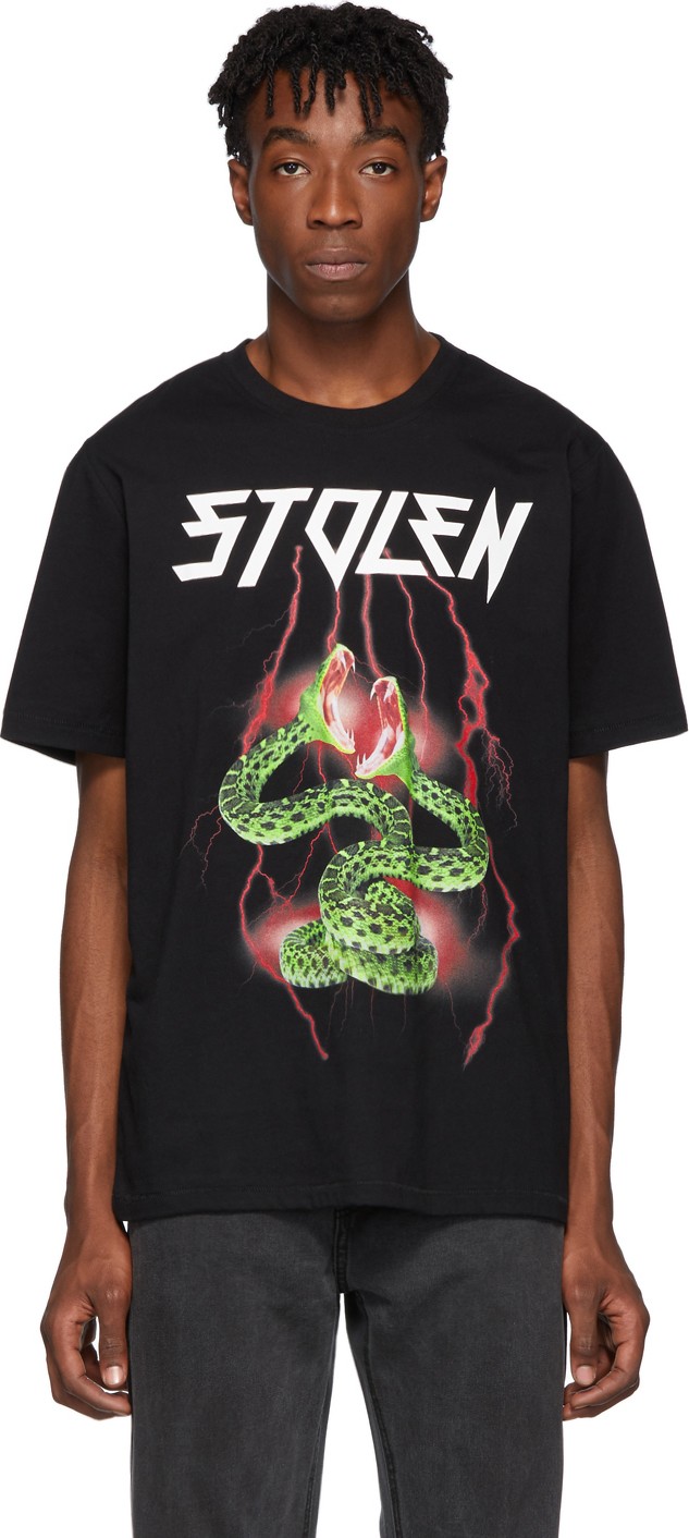 Stolen Girlfriends Club SSENSE Exclusive Black Lightning T-Shirt