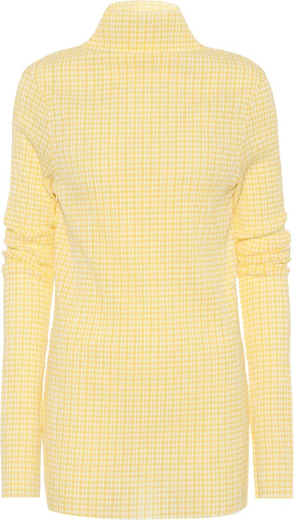 Jil Sander Plaid cotton-blend top