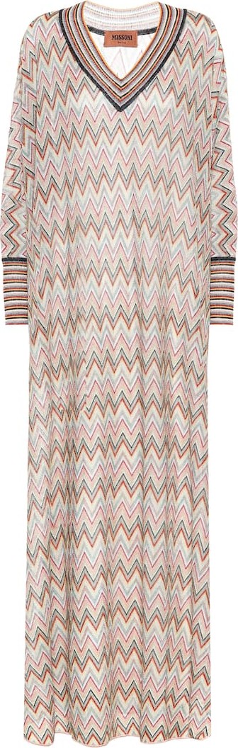Missoni Striped stretch-silk maxi dress