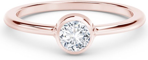 Forevermark 18k Rose Gold Diamond Bezel Solitaire Ring, Size 6.75