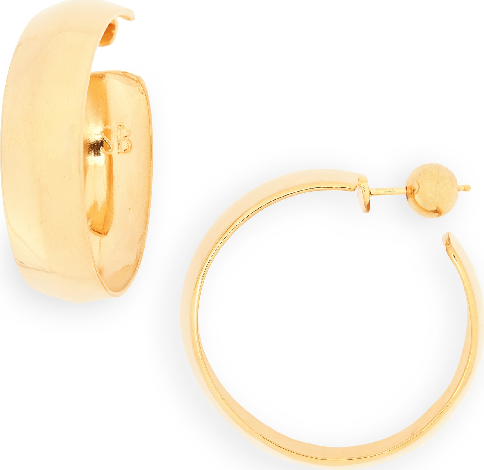 Sophie Buhai Large Zora Vermeil Hoop Earrings