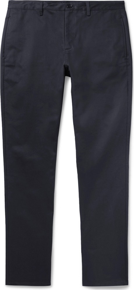 A.P.C. Navy Classic Cotton-Gabardine Chinos