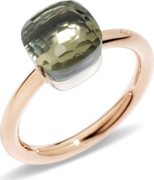 Pomellato Nudo Mini Rose Gold & Prasiolite Ring, Size 52