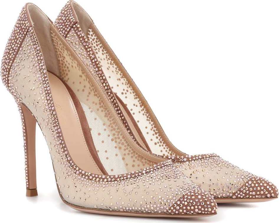 Gianvito Rossi Rania crystal-embellished pumps