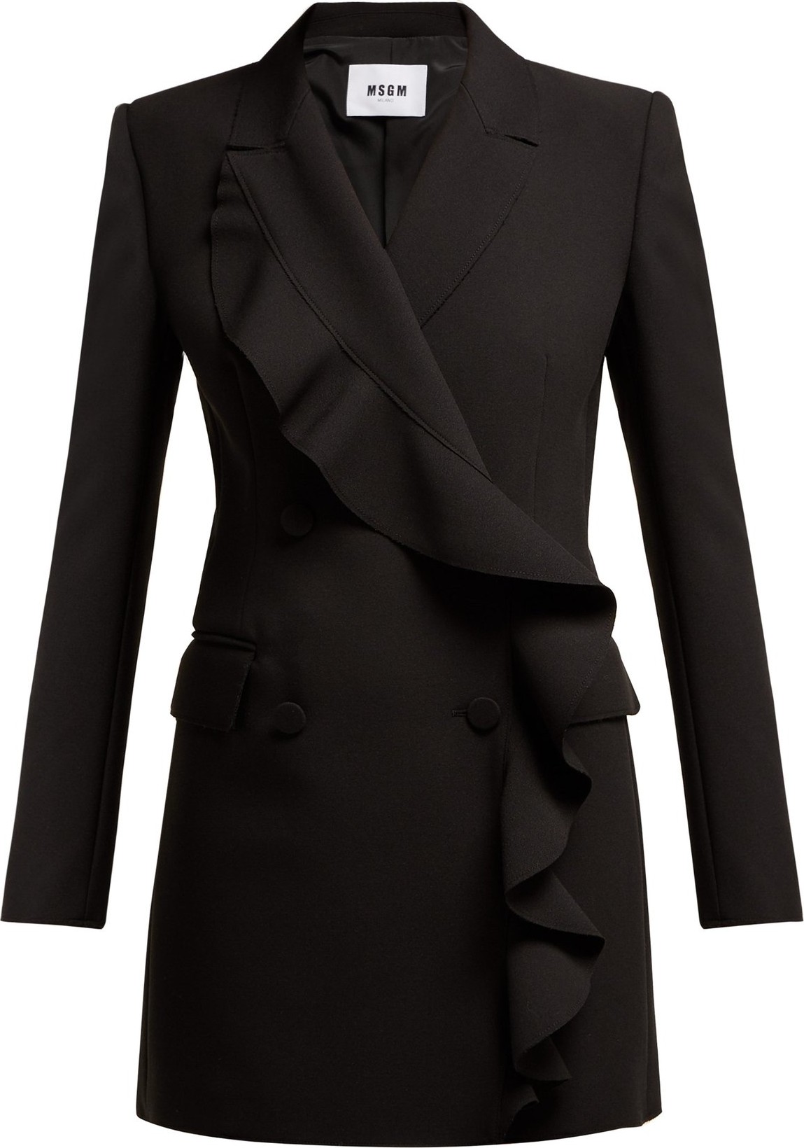 MSGM Ruffled crepe blazer mini dress