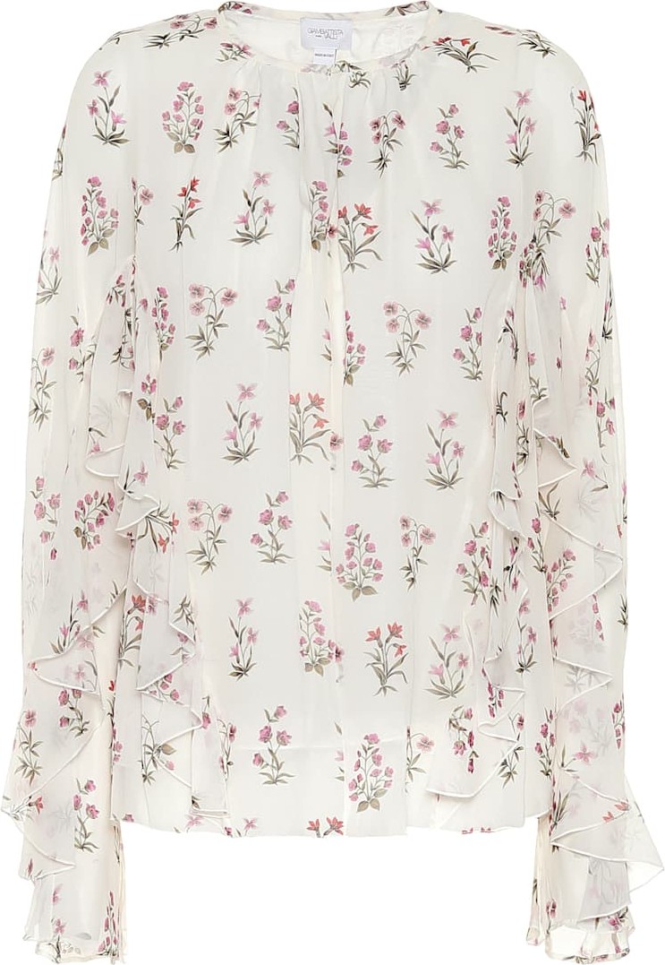 Giambattista Valli Floral silk blouse