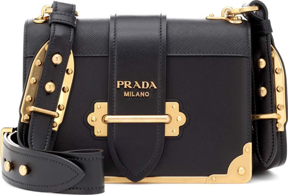 Prada Cahier leather shoulder bag