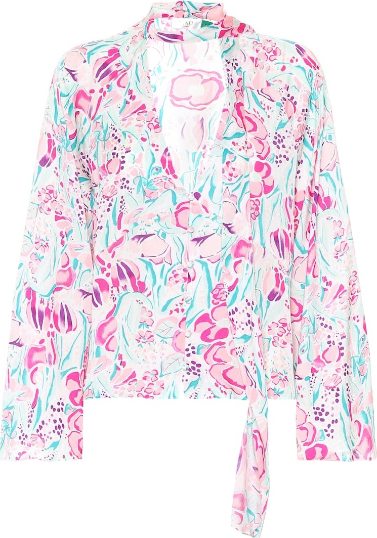 RIXO LONDON Kim floral blouse