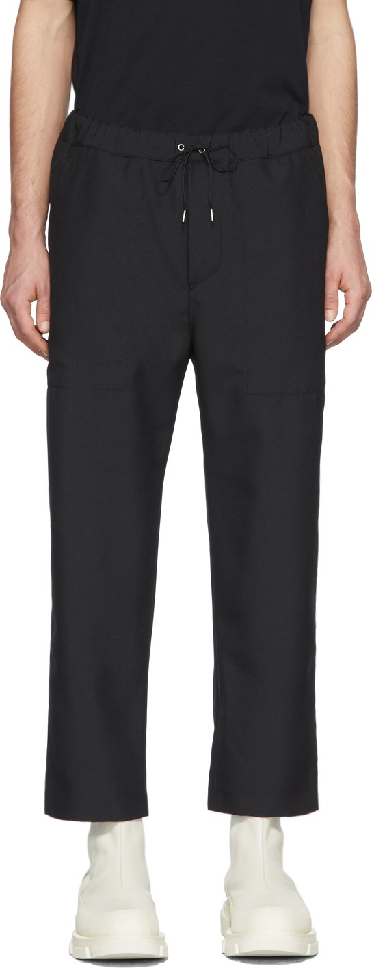 Oamc Black Drawcord Trousers