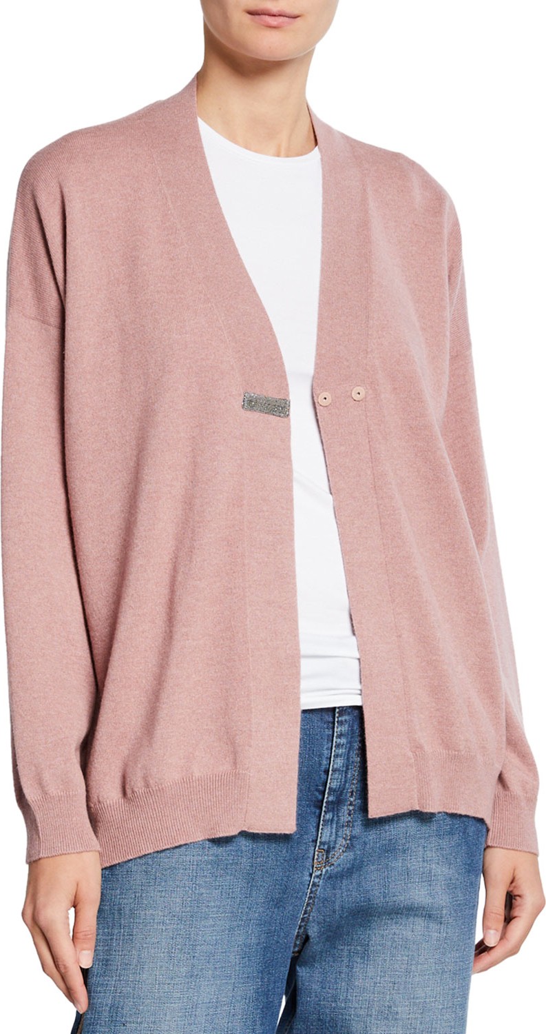 Brunello Cucinelli Cashmere Monili-Tab Cardigan