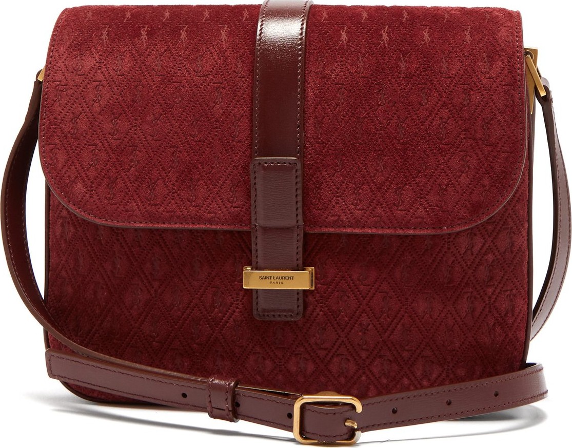 Saint Laurent Monogramme suede shoulder bag