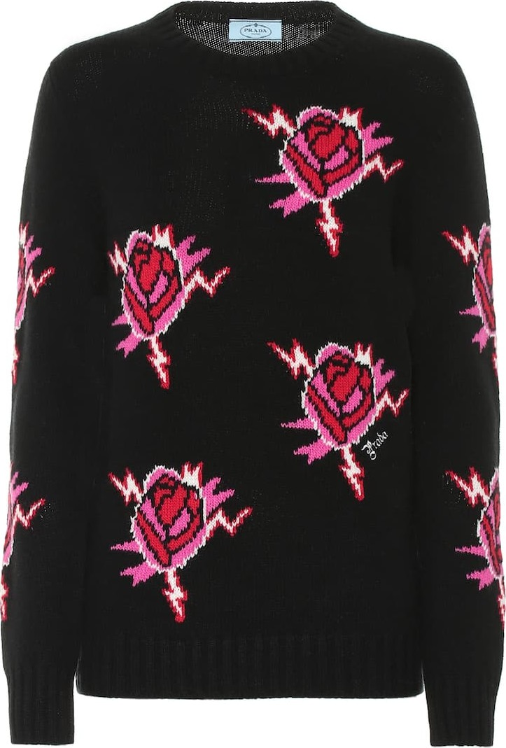 Prada Intarsia wool and cashmere sweater