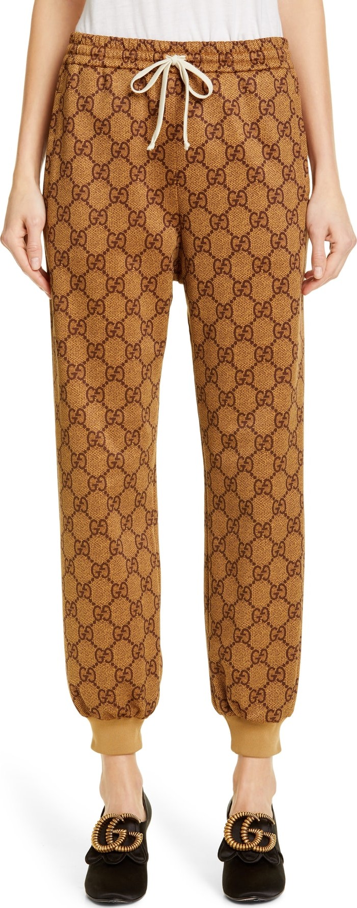 Gucci GG Print Technical Jersey Jogger Pants
