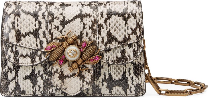 Gucci Broadway Small Snakeskin Shoulder Bag