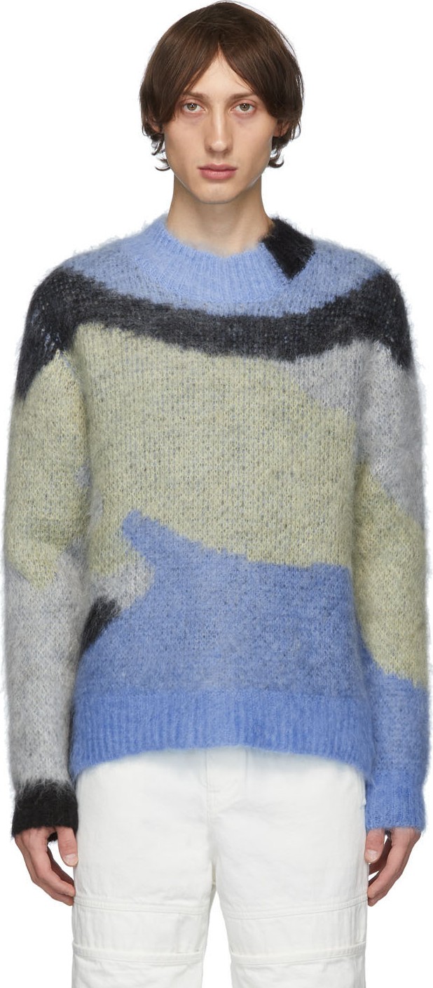Ambush Blue & Green Mohair Sweater