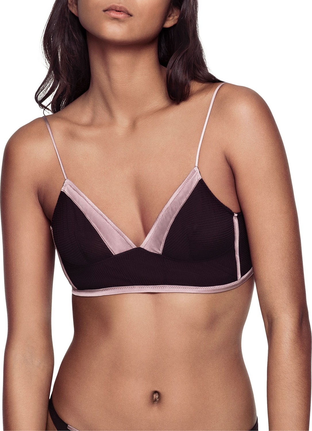 Kiki De Montparnasse Grand Intime Silk-Trim Longline Bra