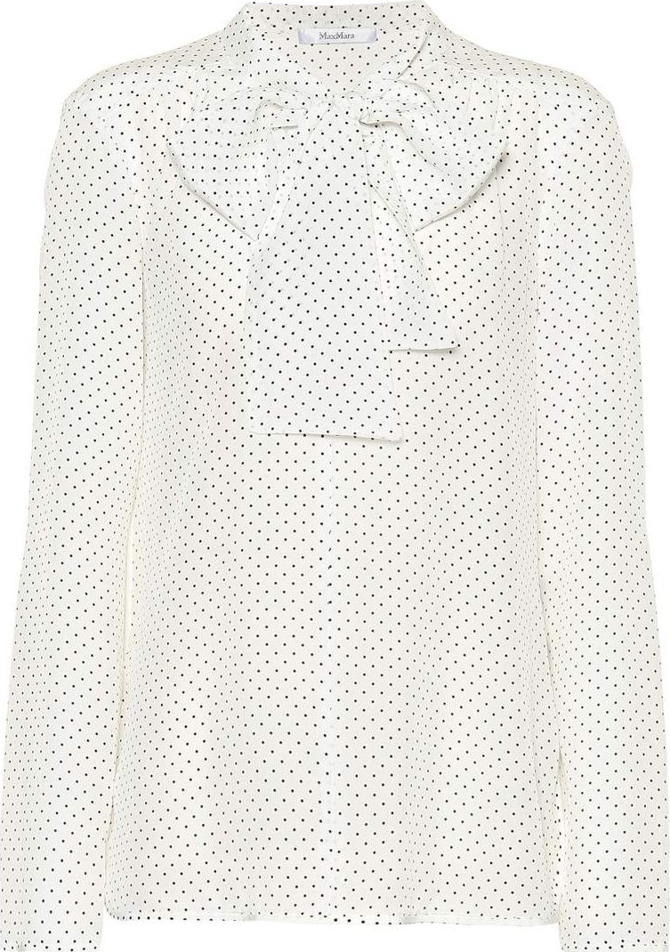 Max Mara Adelmo polka-dot silk blouse
