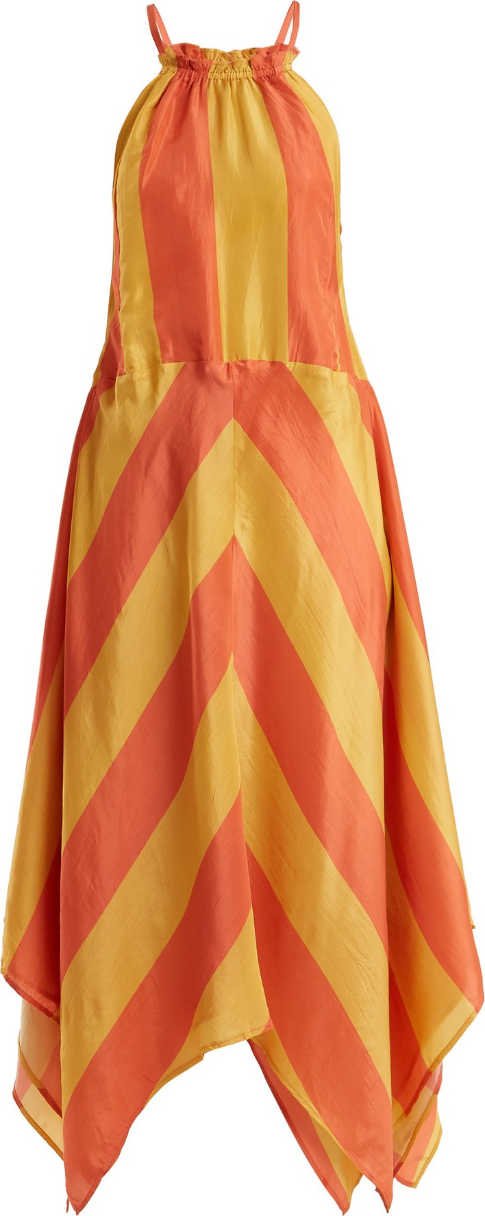 APIECE APART Timia striped halterneck dress