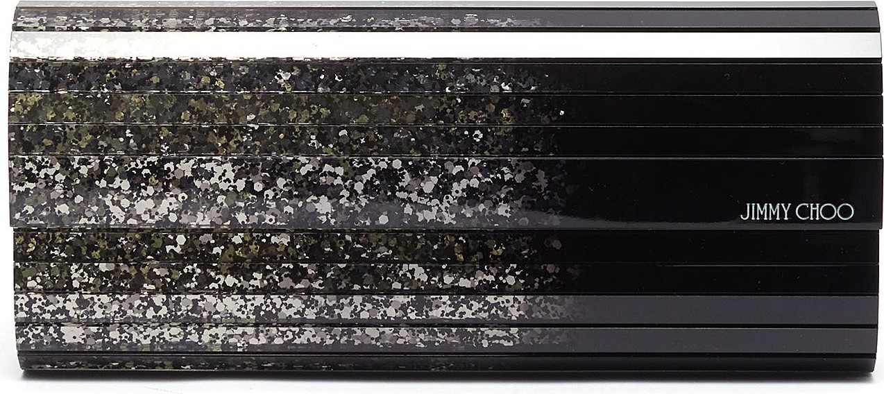 Jimmy Choo Sweetie' degrade glitter acrylic clutch