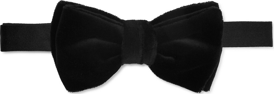 HUGO BOSS Pre-Tied Cotton-Velvet Bow Tie