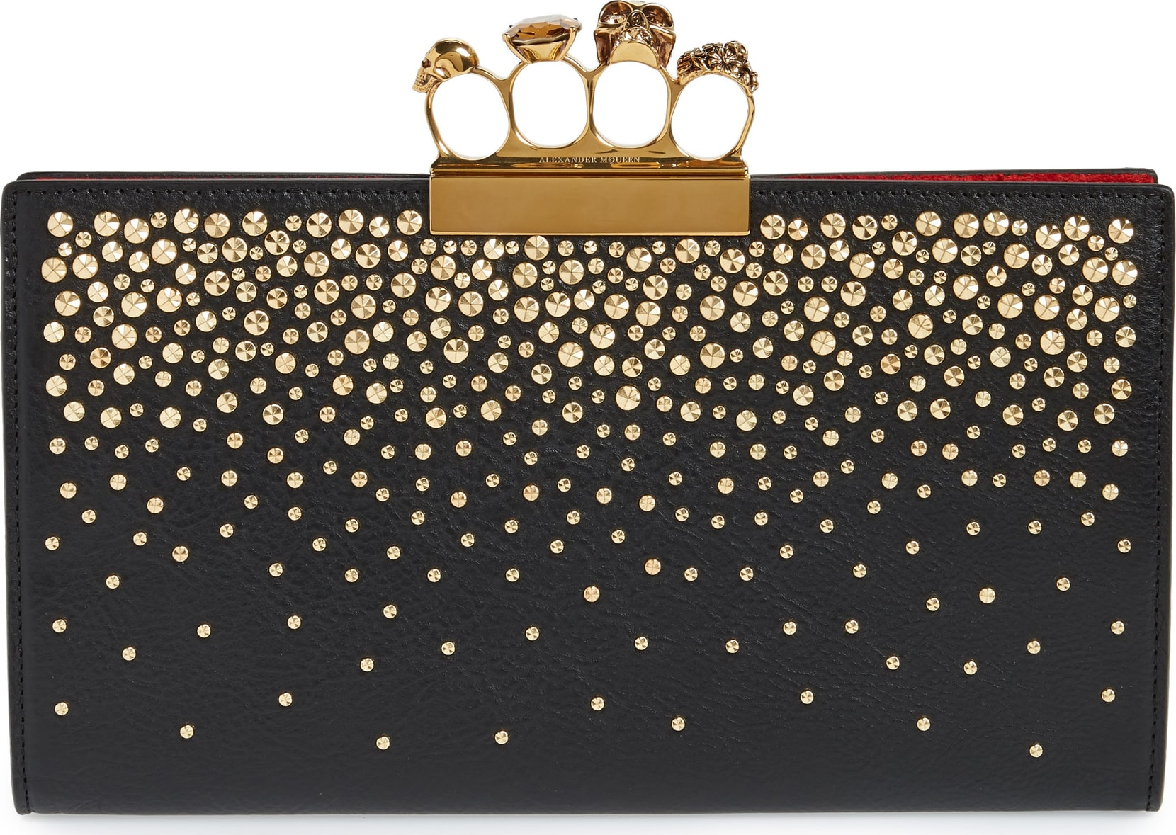 Alexander McQueen Knuckle Crystal Flat Pouch