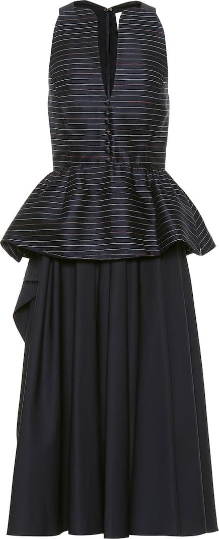 Rosie Assoulin Cotton-blend midi dress