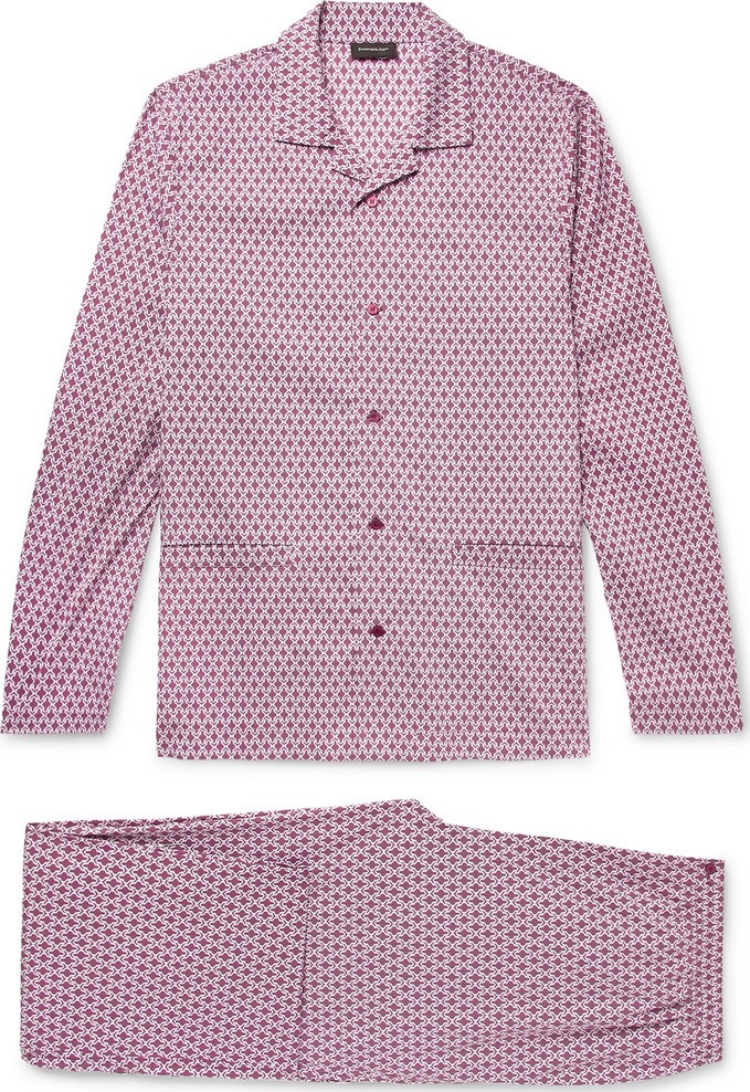 Ermenegildo Zegna Printed Cotton-Blend Pyjama Set
