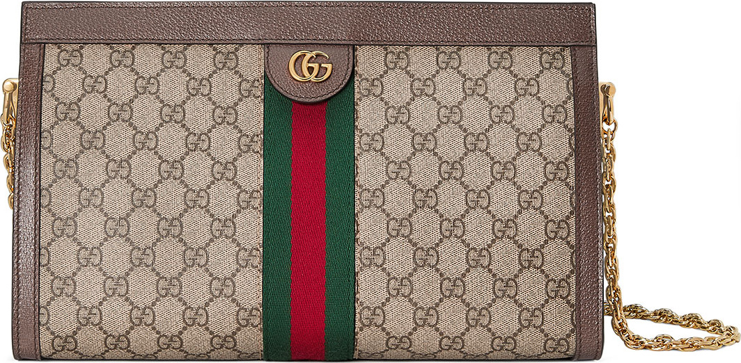 Gucci Linea Dragoni Medium GG Supreme Canvas Chain Shoulder Bag
