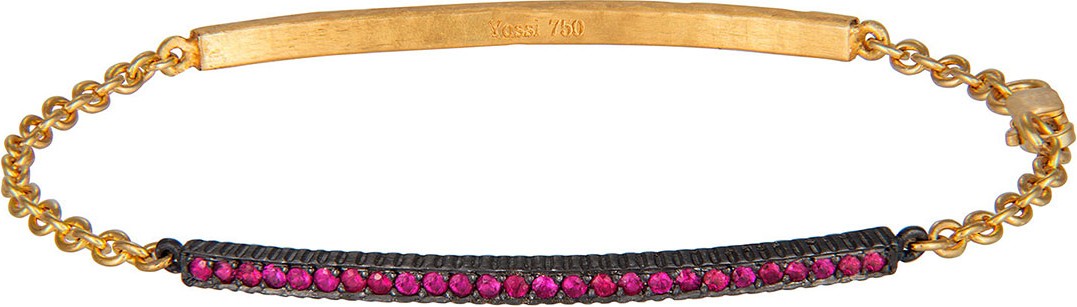 Yossi Harari 18k Ruby ID Chain Bracelet