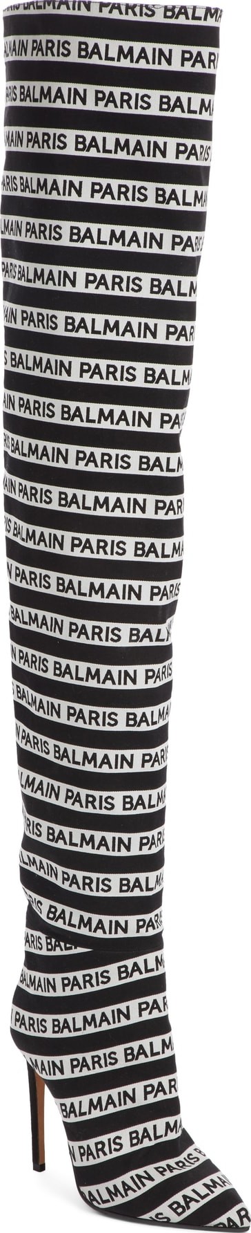 Balmain Jane Logo Thigh High Boot