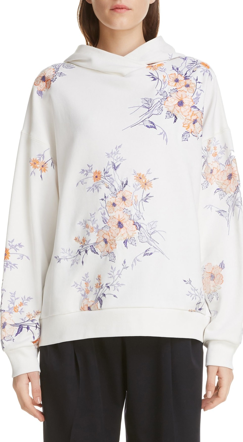 Dries Van Noten Haury Floral Embroidered Hoodie