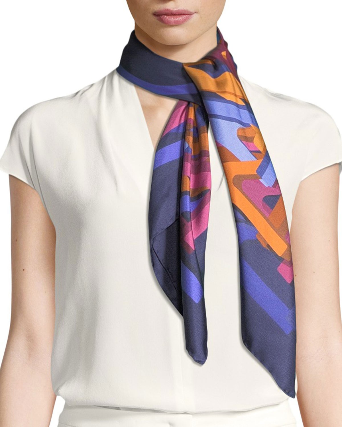 Salvatore Ferragamo Nest Square Silk Scarf