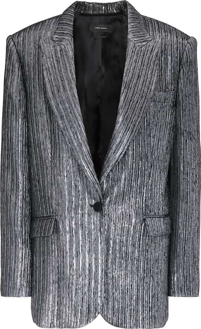 Isabel Marant Datja metallic silk-blend blazer