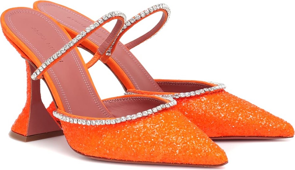 Amina Muaddi Gilda crystal-embellished mules