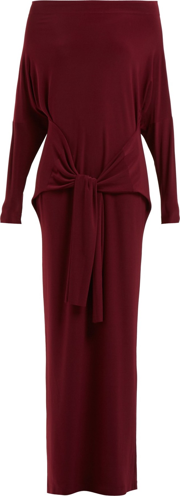 Norma Kamali Long-sleeved tie-waist dress