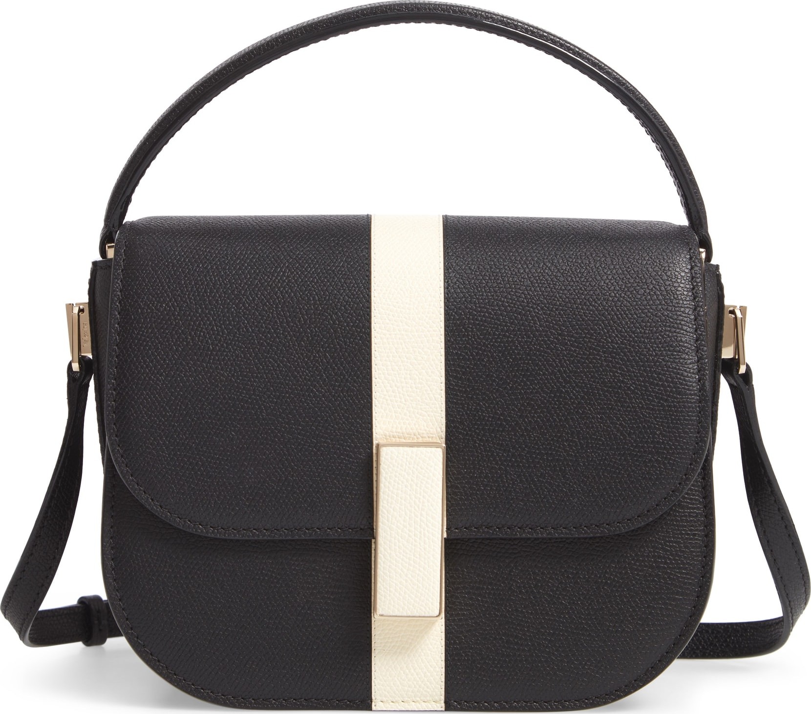 Valextra Iside Stripe Top Handle Bag