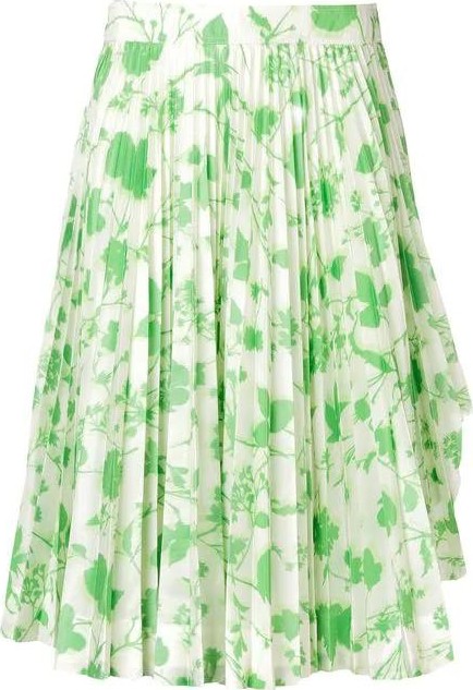 Calvin Klein Collection floral print pleated skirt