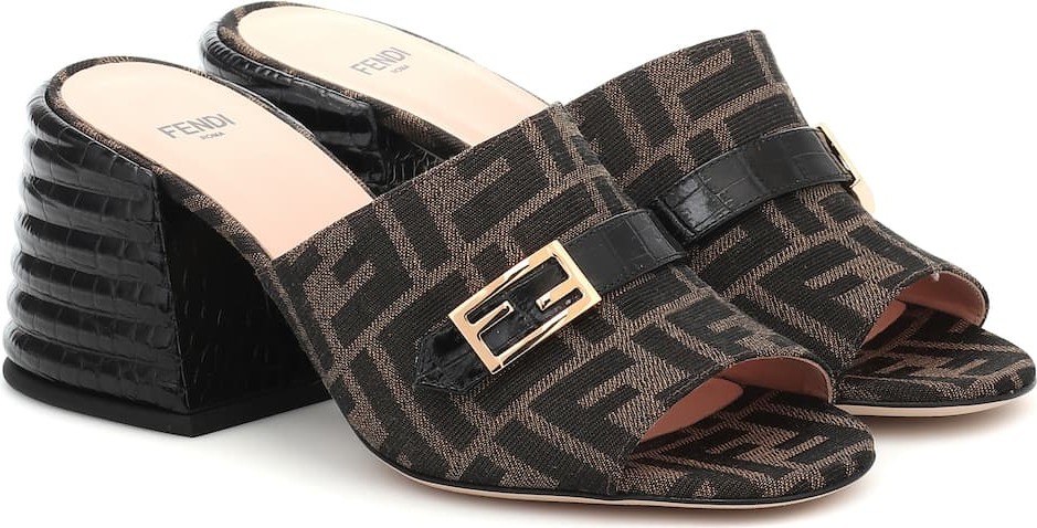 Fendi Promenade FF jacquard sandals
